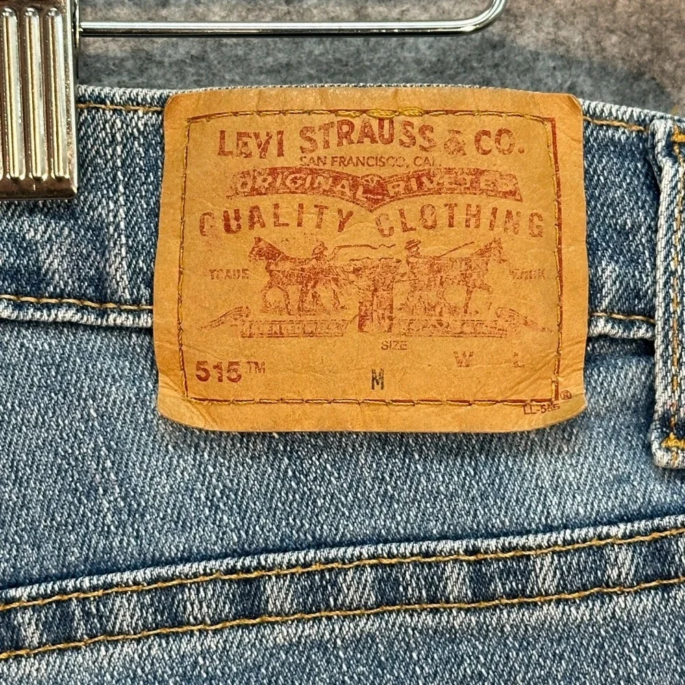 Vintage Levis 515 Jeans Women Size 14 Mis M Blue Bootcut Lower Rise Made in USA - Picture 5 of 12